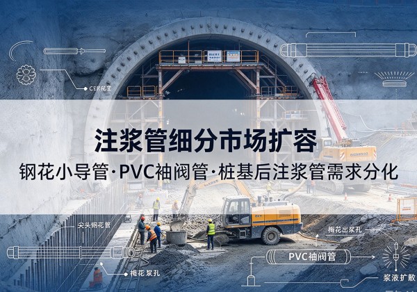 竞秀注浆管细分市场扩容，隧道钢花小导管、PVC 袖阀管、桩基后注浆管需求分化